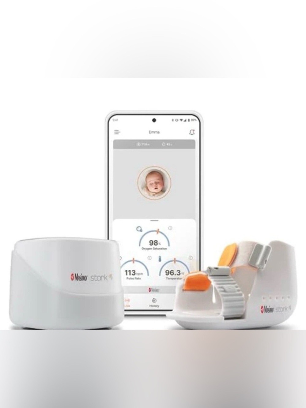 Stork Vitals Smart Baby Monitor -Continuous Health Data for Baby - New In Box